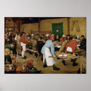 Poster Mariage paysan par Pieter Bruegel l'Ancien