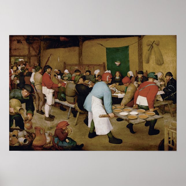 Poster Mariage paysan par Pieter Bruegel l'Ancien (Devant)