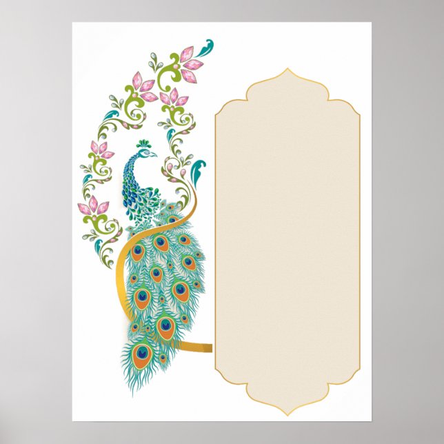 Poster Mariage Peacock (Devant)