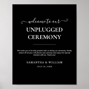 Poster Mariage Photo Classique Noir Moderne