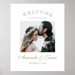 Poster Mariage photo moderne simple et élégant Accueil