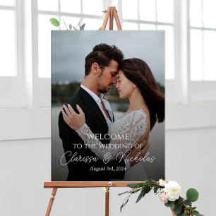 Poster Mariage photo signe d'accueil entièrement personna