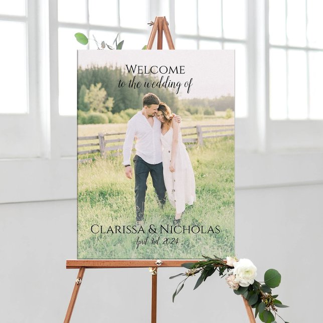 Poster Mariage photo signe d'accueil entièrement personna (Créateur téléchargé)