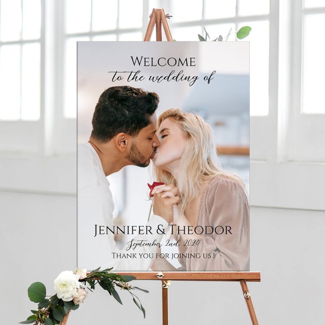 Poster Mariage photo signe d'accueil entièrement personna (Créateur téléchargé)