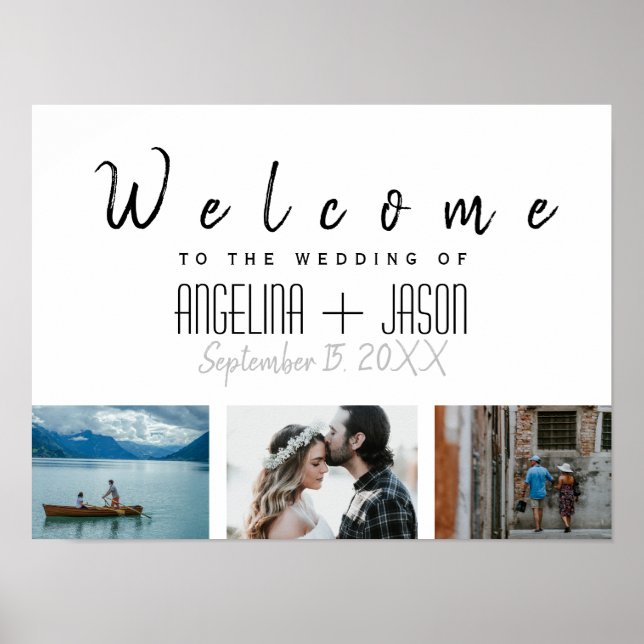 Poster Mariage photo simple (Devant)