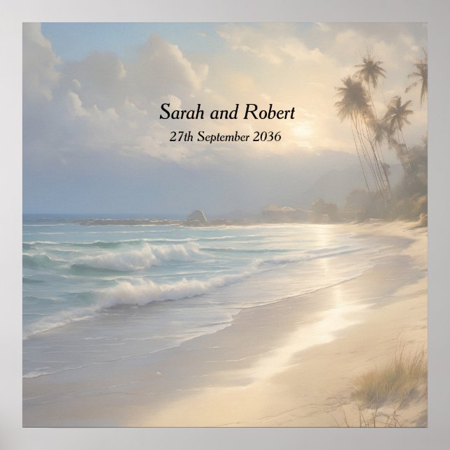 Poster Mariage plage (Devant)