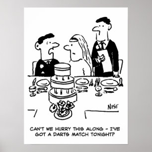 Poster Mariage Réception Le marié a une allumette de fléc