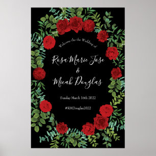 Poster Mariage Red Rose
