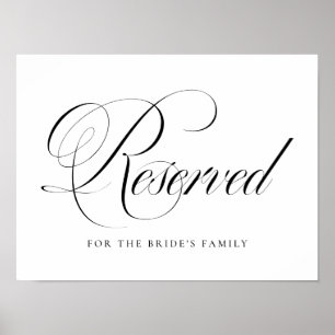 Poster Mariage réservé à Black Flourish Script