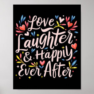 Poster Mariage Rires Et Toujours Heureuse Après Mariée En