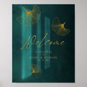 Poster Mariage Romance Moon Welcome Green ID881