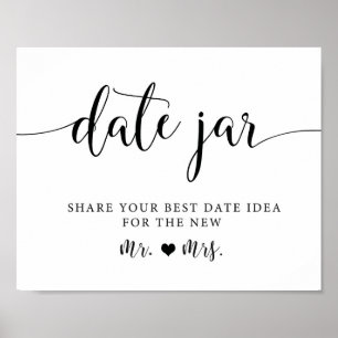 Poster Mariage rustique Date Nuit Idées Jar SIGNE