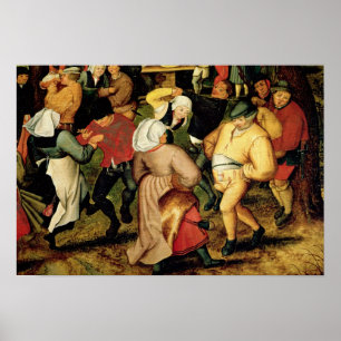 Poster Mariage rustique, détail de la danse de personnes