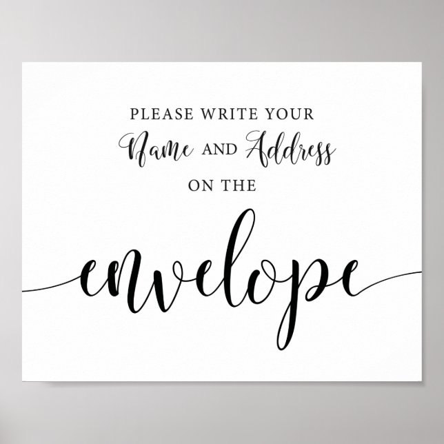 Poster Mariage rustique Écrivez votre panneau d'adresse (Devant)