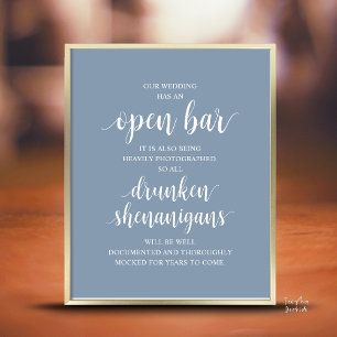 Poster Mariage rustique moderne : Bar ouvert et frasques
