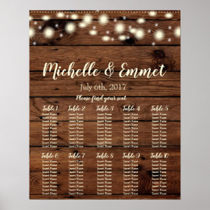 Poster Mariage rustique, Rustique, Bois, Siège