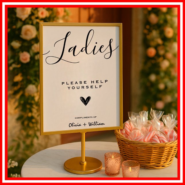 Poster Mariage Salle de bain Signé Moderne Élégant Minima (Créateur téléchargé)
