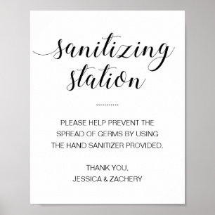 Poster Mariage Sanitizer à main de la station