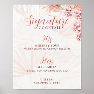 Poster Mariage Signature Boire Ses Heures Cocktail Open B