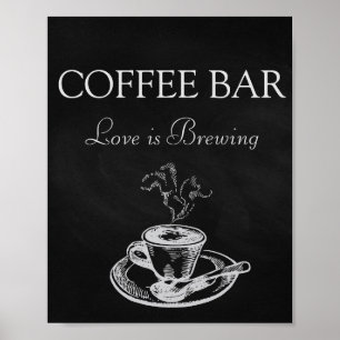 Poster Mariage Signes Café Bar