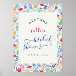 Poster Mariage sous la pluie sauvage de la forêt tropical