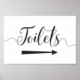 Poster Mariage Toilettes Signez Droite Direction
