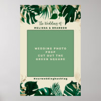 Mariage Tropical moderne Photo Booth Prop Frame