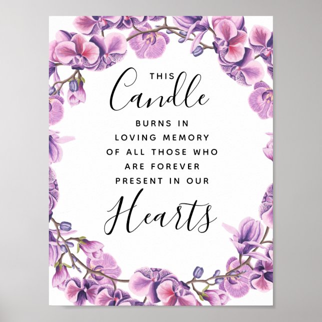 Poster mariage violet  panneau de mémoire mariage (Devant)