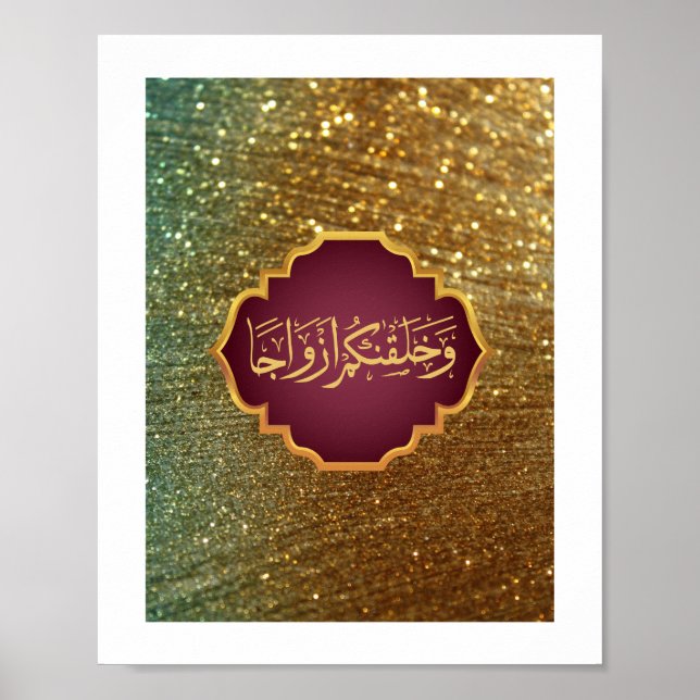 Poster Mariage "We Created You in Pairs" En grand style (Devant)