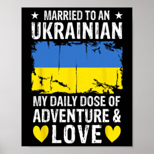 Poster Marié à une femme ukrainienne Husnd ukrainien Ukra