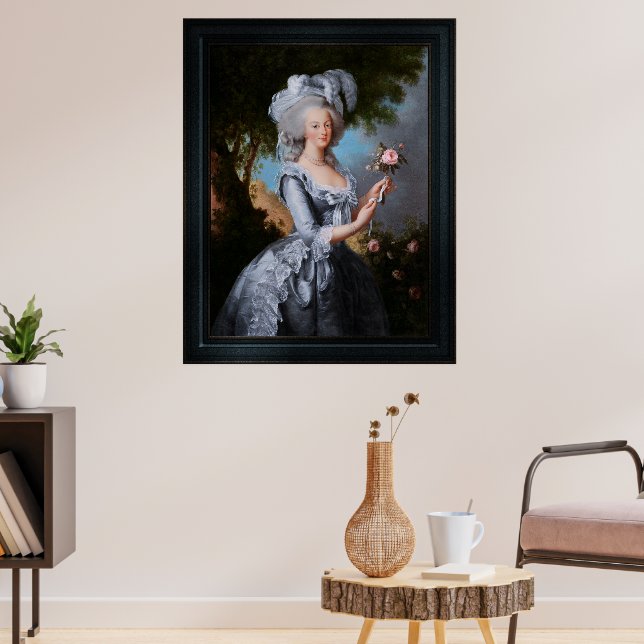 Poster Marie Antoinette Avec Un Rose (Salon 3)