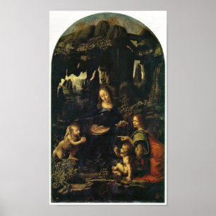 Poster Marie, Christ enfant et ange par Léonard de Vinci