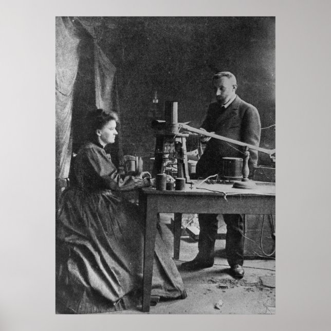 Poster Marie Curie avec mari (Devant)