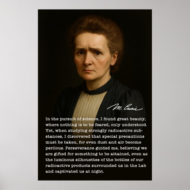 Poster Marie Curie - Sacrifice et lueur de la découverte (Devant)
