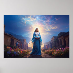 Poster Marie de Nazareth marchant seule