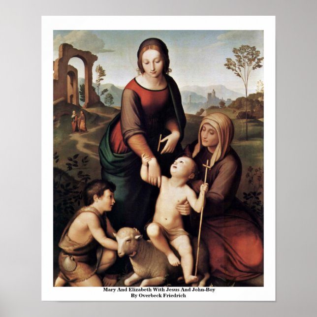 Poster Marie Et Élisabeth Avec Jésus Et John-Boy (Devant)