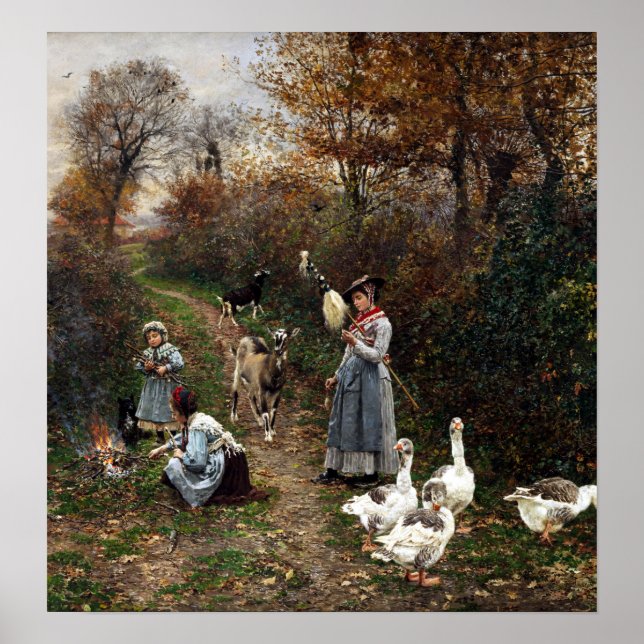 Poster Marie François Firmin-Girard Shepherd Girl (Devant)
