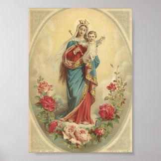 Poster Marie, Secours des chrétiens 