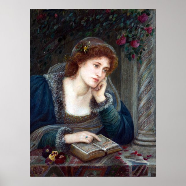 Poster Marie Spartali Stillman Beatrice (Devant)