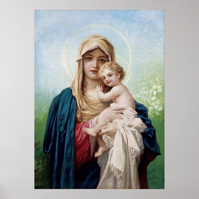 Poster Marie tenant Jésus (Devant)