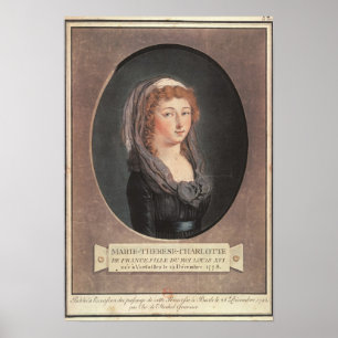 Poster Marie-Therese-Charlotte De France âgée dix-sept