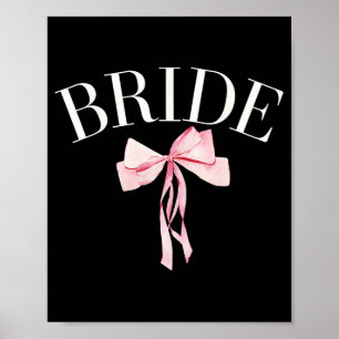 Poster Mariée Coquette Avec Des Nœuds Coquettes Engagemen