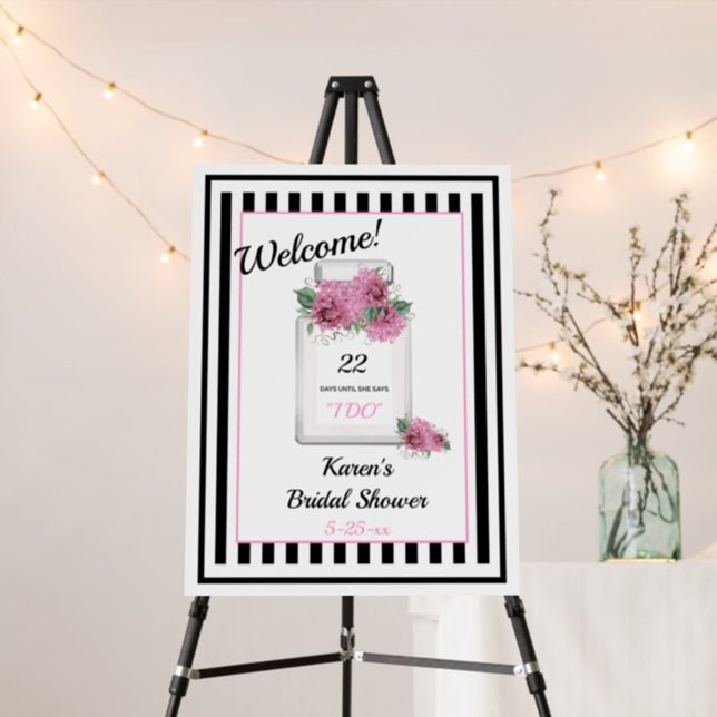 Poster Mariée Couture Fête de Compte à Rebours de Mariage (Créateur téléchargé)