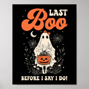 Poster Mariée Dernier Boo Lace Ghost Bachelorette Party H