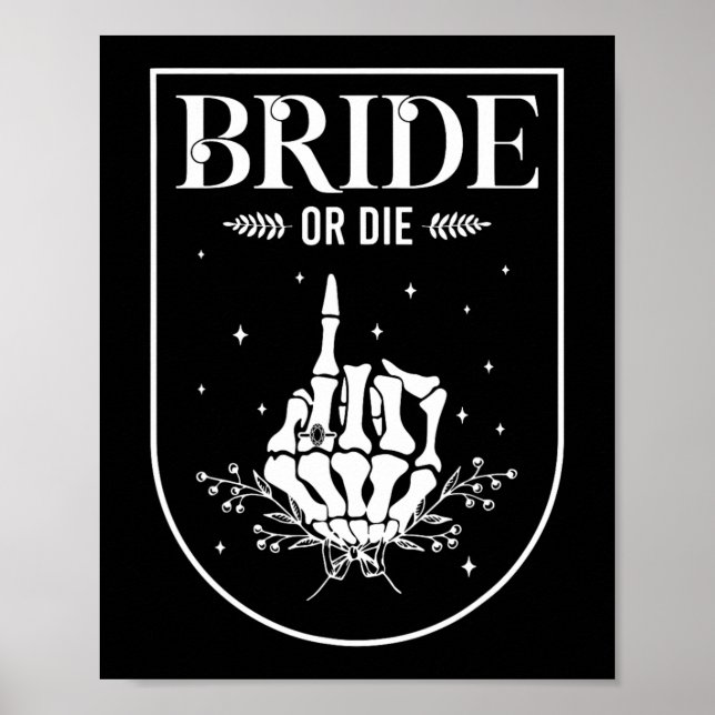 Poster Mariée d'Halloween ou Meurt Gothique Enterrement d (Devant)