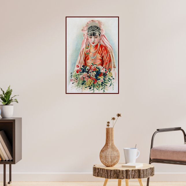 Poster Mariée en rouge au Mariage chinois à Shanghai (Salon 3)