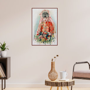 Poster Mariée en rouge lors d'un mariage chinois à Shangh