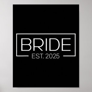 Poster Mariée Est. 2025 Future Mme Wife Bachelorette Part