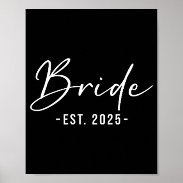 Poster Mariée Est. 2025 Rapprochement de la mariée de se  (Devant)