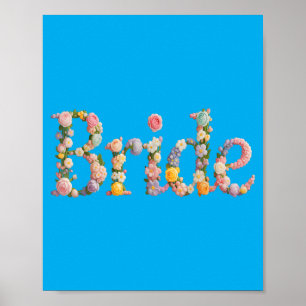 Poster Mariée Fleurie Équipe de Mariage Tribu de Mariée e
